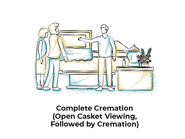 Complete Cremation (Open Casket Viewing, Followed by Cremation)